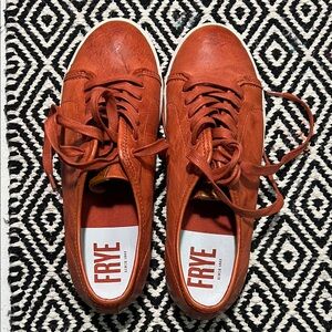 Frye Women’s Burnt Orange Leather Sneakers